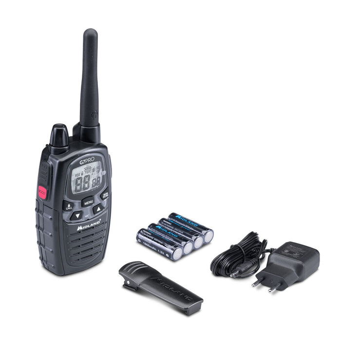 EAN 8011869201950 - Midland G7 Pro Walkie Talkie two-way radios 69 canales 446.00625 - 446.09375 MHz Negro imagen 3