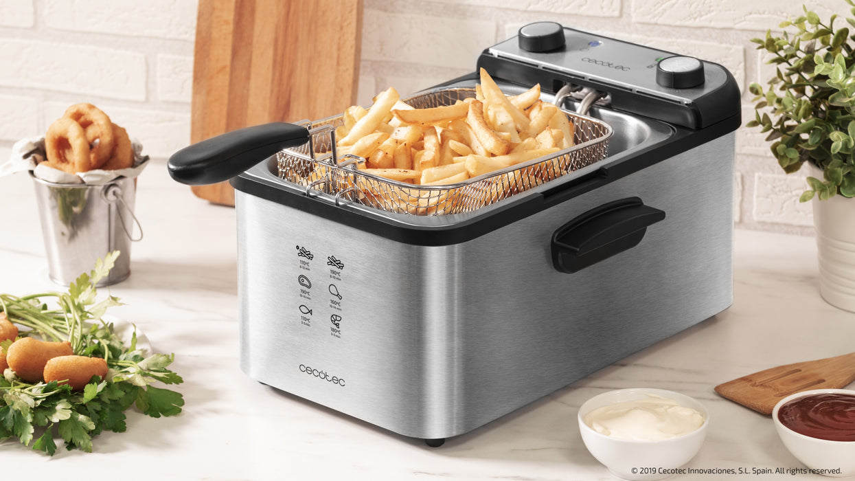 EAN 8435484030731 - Cecotec CleanFry Infinity 3000 Sencillo 5,6 L Independiente 2400 W Freidora Negro, Acero inoxidable imagen 6