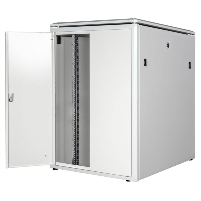Roline 19-Zoll Netzwerkschrank Pro 22 He, 800x800 Bxt Glastr Grau