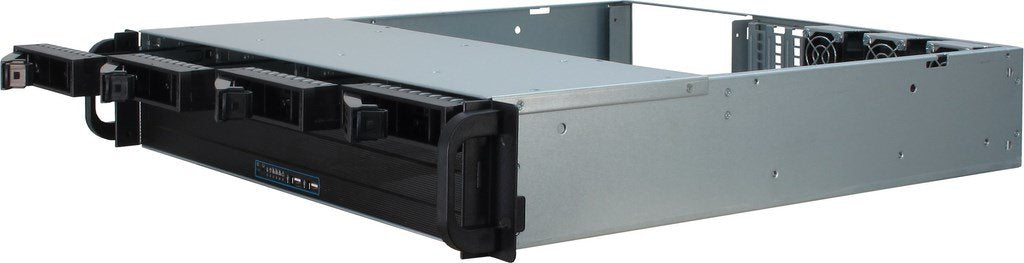 Gehäuse 19'' Ipc 2he Rack 2u-2404l 2u-Rack Negro Ohne Netzteil 2xusb3.0