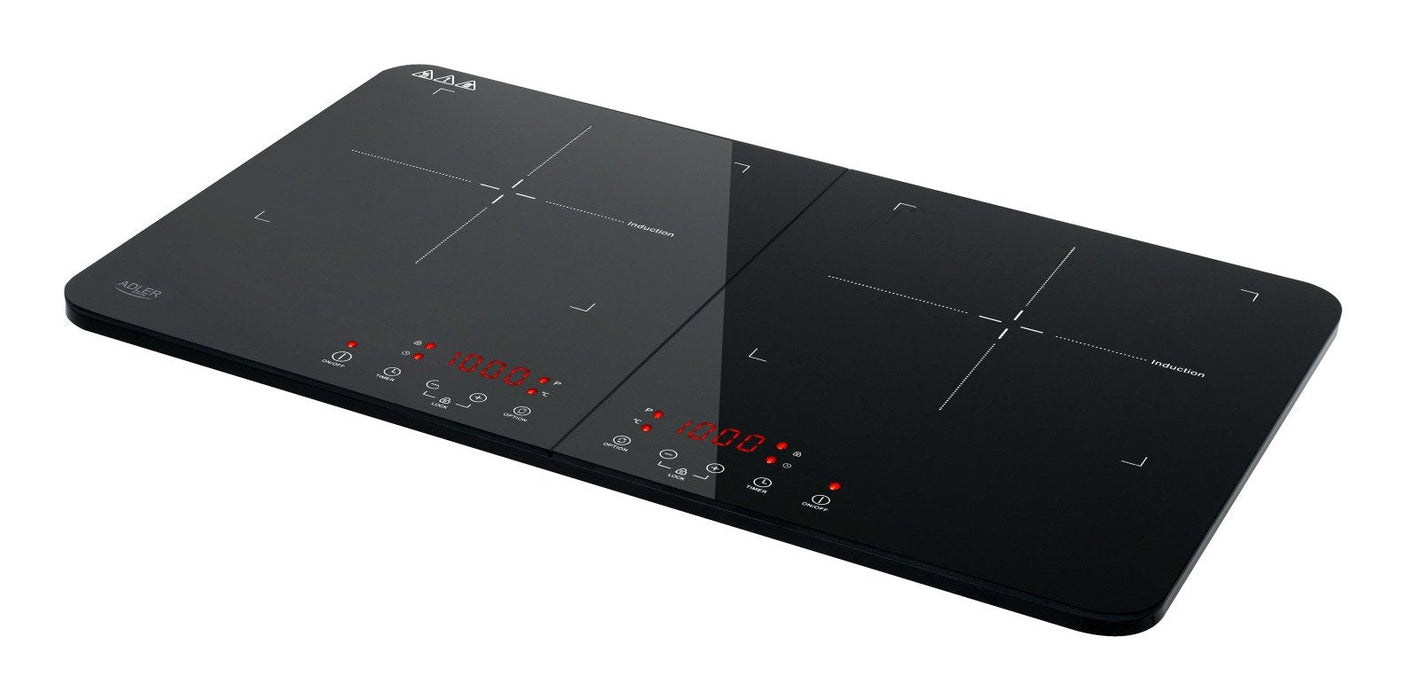 Adler Ad 6516 Double Induction Cooker, Lcd Display, 10 Power Levels, Timer