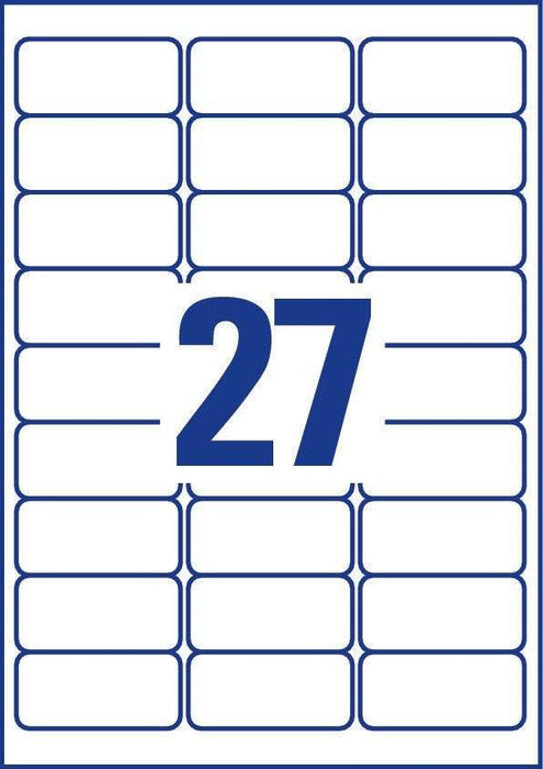 Avery Zweckform L6114-20 Self-Adhesive Label White Rounded Rectangle Permanent 540 Pc(S)