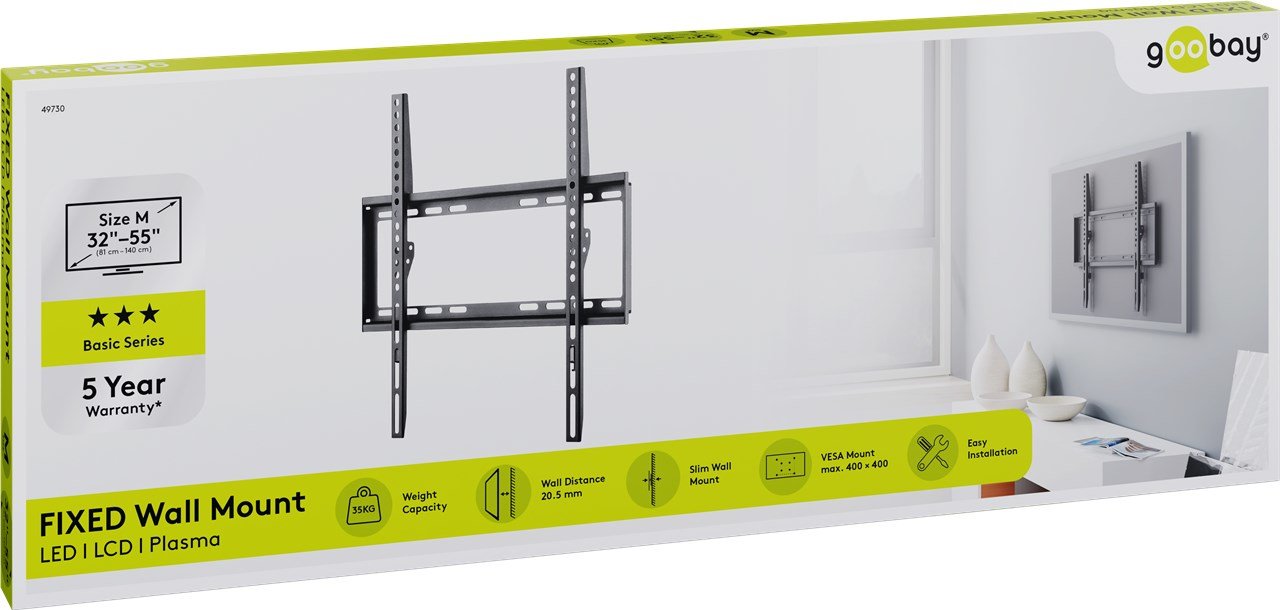 EAN 4040849497308 - Goobay 49730 soporte para TV 139,7 cm (55") Negro imagen 8