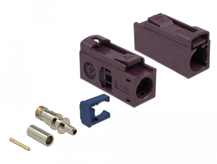 Conector Delock Fakra D De 25 Mm (Largo) Para Crimpar