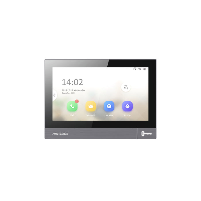 EAN 6936422116521 - Hikvision DS-KH8381-WTE1 sistema de intercomunicación de video 17,8 cm (7") Negro imagen 3