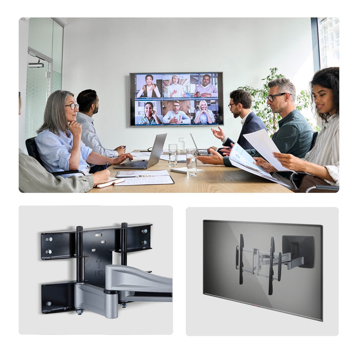 Startech.Com Robuste Vollbewegliche Tv-Soporte De Pared Fur Flachbildschirme Bis 100 Zoll Und 85 Kg Flaches Design Taa