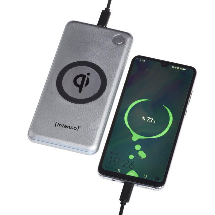 EAN 4034303030699 - Intenso WPD10000 Polímero de litio 10000 mAh Cargador inalámbrico Plata imagen 6