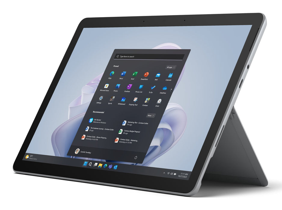 EAN 0196388170388 - Microsoft Surface Go 4 Intel® N 128 GB 26,7 cm (10.5") 8 GB Wi-Fi 6 (802.11ax) Windows 11 Pro Platino imagen 1