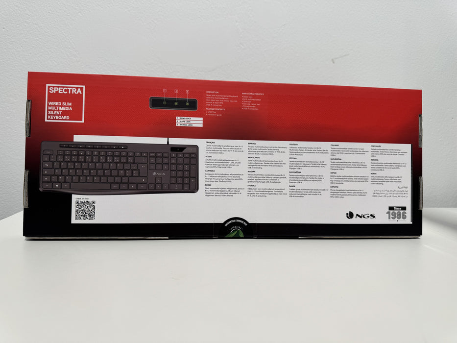 EAN 8435430625707 - NGS SPECTRA (QUERTY, ES) teclado Hogar / Oficina USB QWERTY Español Negro imagen 8