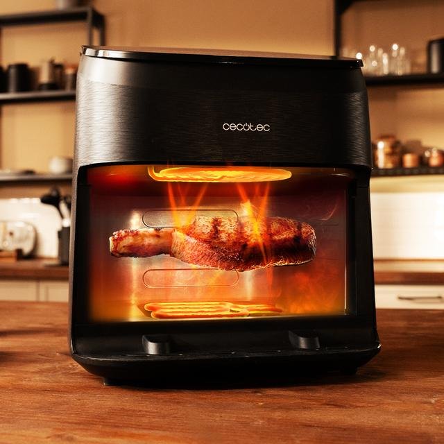 Freidora De Aire Cecotec Cecofry&Grill Smokin' 6500 Sencillo 6,5 L Independiente 2200 W  Negro, Marrón