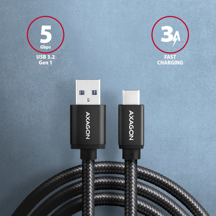 EAN 8595247906250 - Axagon BUCM3-AM10AB cable USB USB 3.2 Gen 1 (3.1 Gen 1) 1 m USB C USB A Negro imagen 2