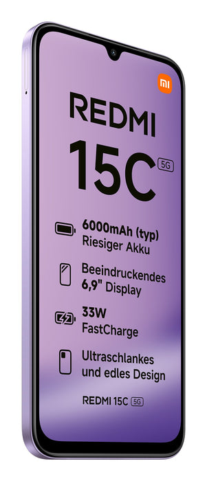 EAN 6932554459567 - Xiaomi Redmi 15C 17,5 cm (6.9") 5G USB Tipo C 4 GB 128 GB 6000 mAh Púrpura imagen 3