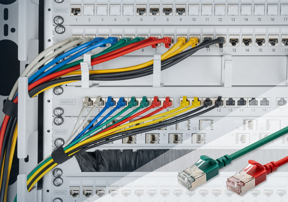 Digitus Cable De Red Cat 6a F/Ftp Slim 0,30m Amarillo 10 Unidades