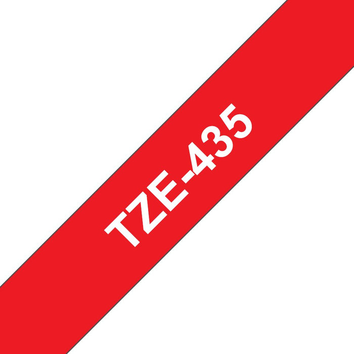 EAN 4977766686297 - Brother TZE-435 cinta para impresora de etiquetas Blanco sobre rojo imagen 1