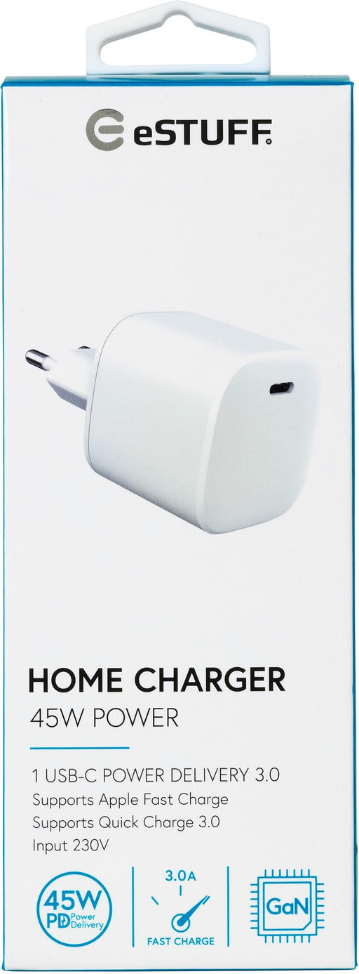 EAN 5704174534907 - eSTUFF ES635045 cargador de dispositivo móvil Smartphone Blanco Corriente alterna Carga rápida Interior imagen 2