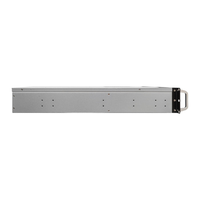 Caja Rack 19" Unykach 2u Sin Fuente Negro Plata 8 Bahias Int 1xusb2.0 1xusb3.0 1xusb-C