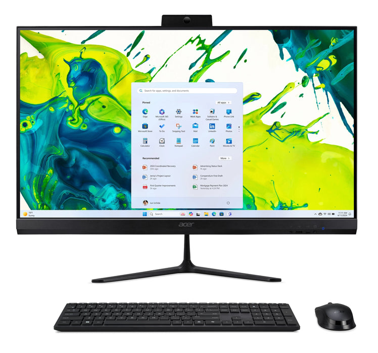 All In One Acer Aspire C27-2g, Ryzen 7 5825u, 8gb, 512gb Ssd, 27", W11 - Negro