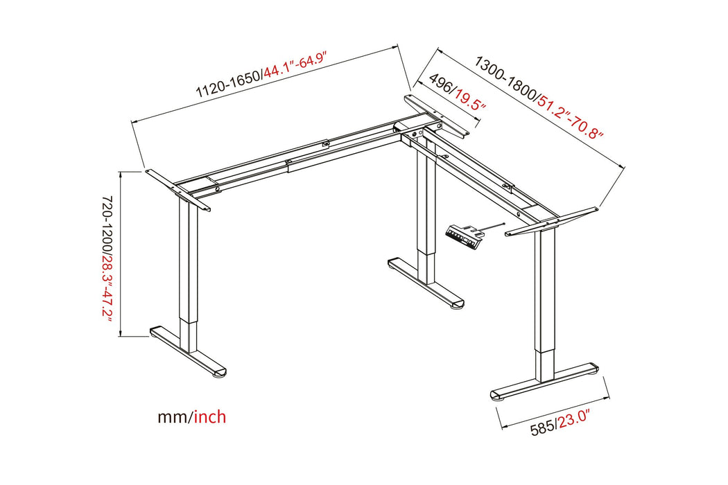 EAN 4016032487418 - Digitus DA-90453 estructura regulable para escritorio Eléctrico 3 pata(s) imagen 6