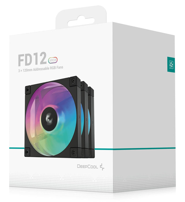 EAN 6933412710899 - DeepCool FD12 ARGB-3 in 1 Carcasa del ordenador Ventilador 12 cm Negro, Blanco 3 pieza(s) imagen 10
