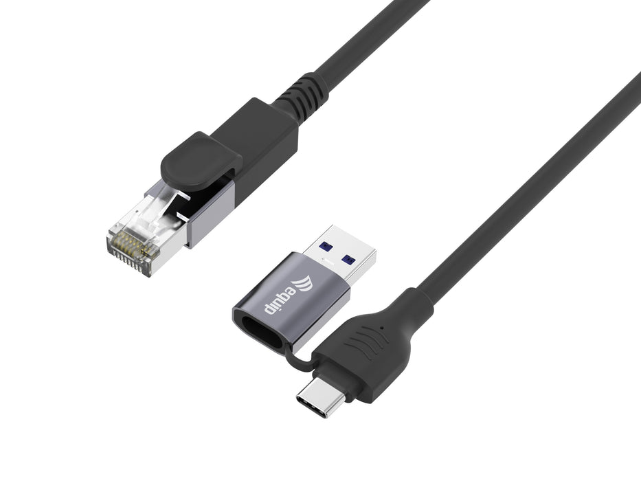 Cable Adaptador De Red Equip Usb-C + A A Rj45 Gigabit Lan 3.0m Negro