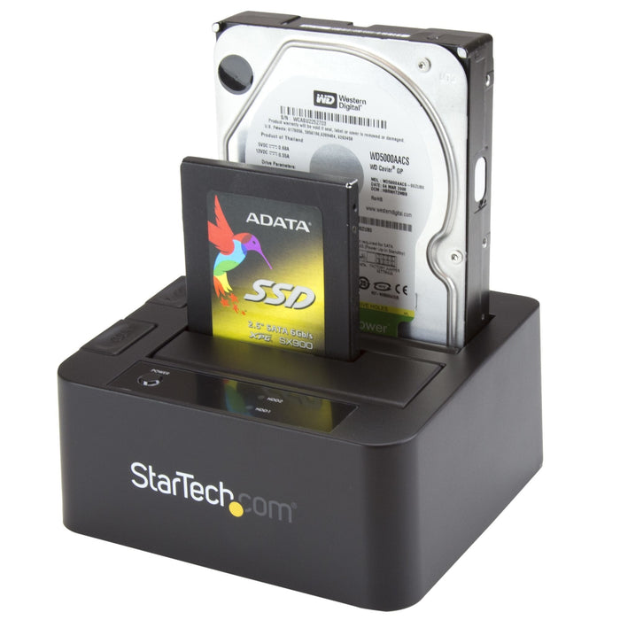 Startech.Com Dual-Bay Usb 3.0 Esata To Sata Hard Drive Docking Station Usb Hard Drive Dock External 2.53.5 Sata Iiiiii Ssdhdd Docking Station Hot-Swap Hard Drive Bays Top-Loading Controlador De Almacenamiento 2.5" 3.5" Sata 6gb/S Esata 6gb/