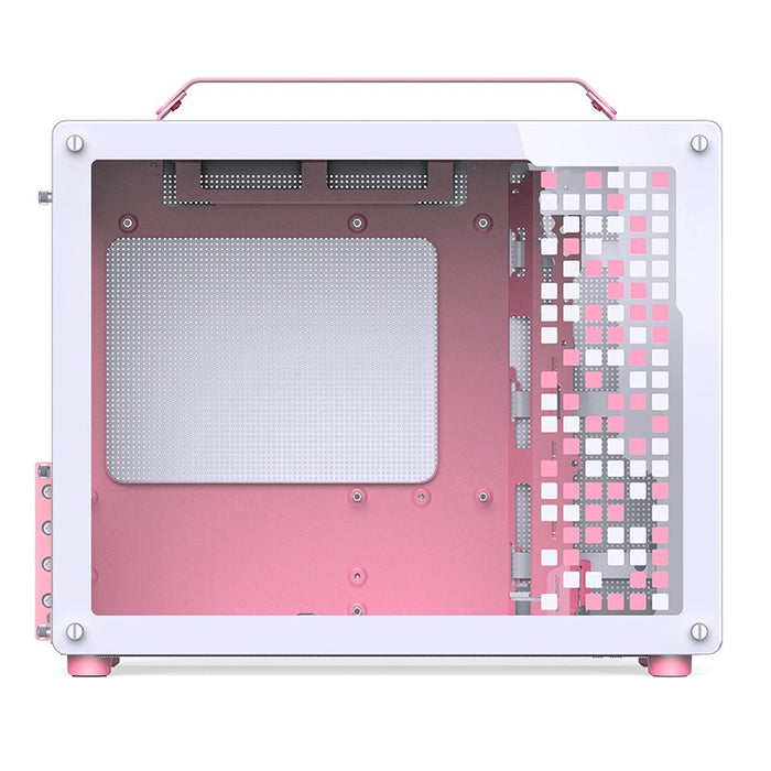 Jonsplus Z20 Micro-Atx Gehäuse, Mit Tragegriff - Blanco/Rosa