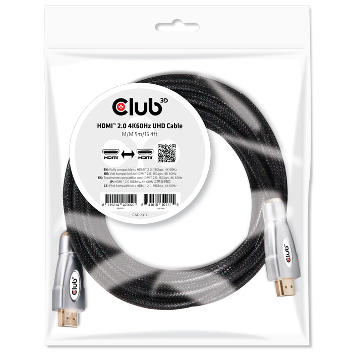 EAN 0841615101115 - CLUB3D CAC-2312 cable HDMI 5 m HDMI tipo A (Estándar) Negro imagen 3