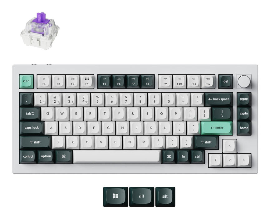EAN 4895248871354 - Keychron Q1 HE teclado Universal USB + RF Wireless + Bluetooth Blanco imagen 1