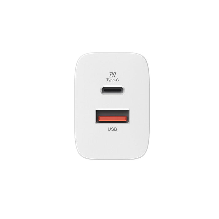 Cargador De Pared Qm16 20w Usb Usb-C Blanco