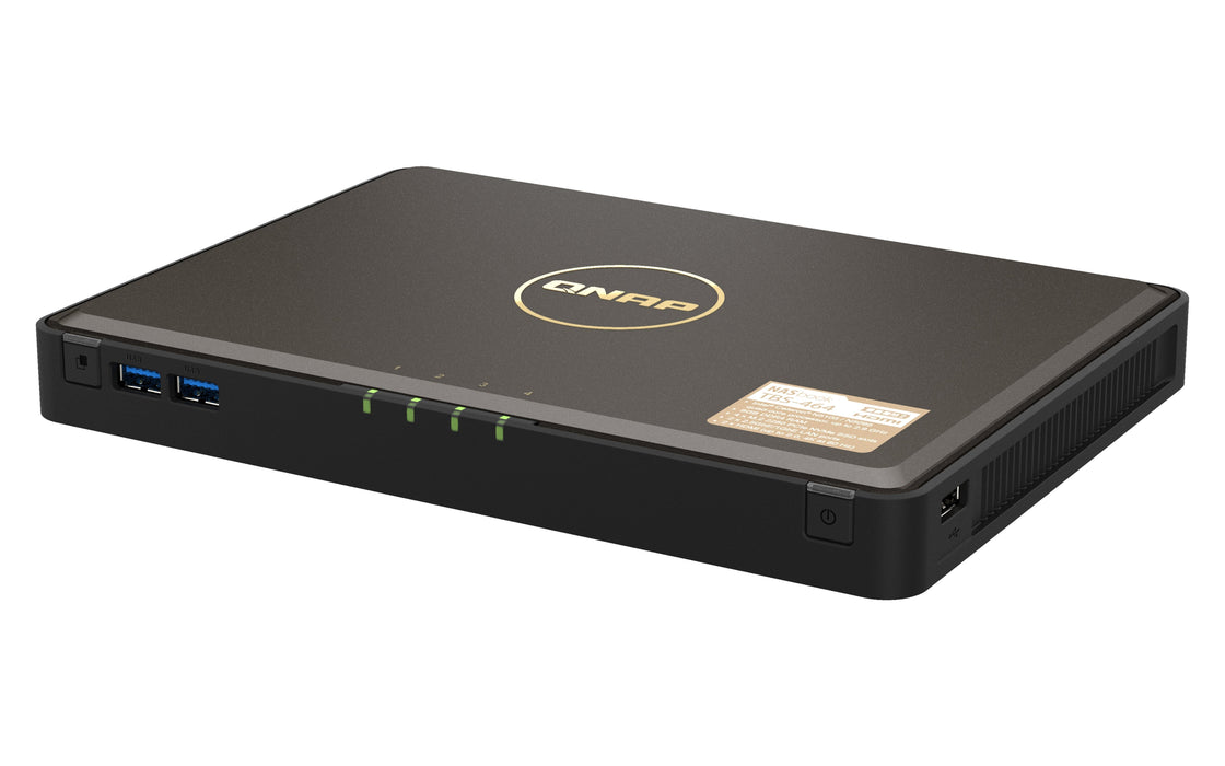 Qnaptbs-464 Nasbook Servidor Nas 4 Compartimentos Raid Raid 0 1 5 6 10 Ram 8gb 2.5 Gigabit Ethernet Iscsi Soporta