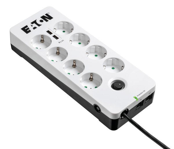 EAN 3553340667251 - Eaton PB8TUD limitador de tensión Negro, Blanco 8 salidas AC 220 - 250 V 1,5 m imagen 1
