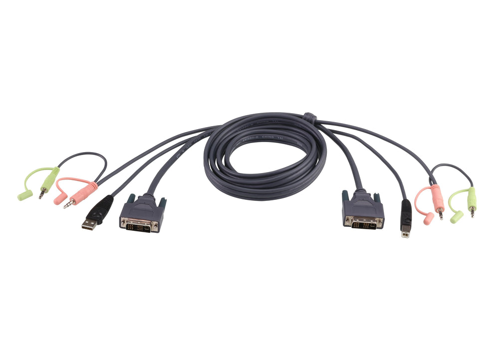 Aten Dvi-D Dual Link Usb Kvm Cable 5m (2l-7d05ud) Usb Kvm Dvi-D Cable, 5m