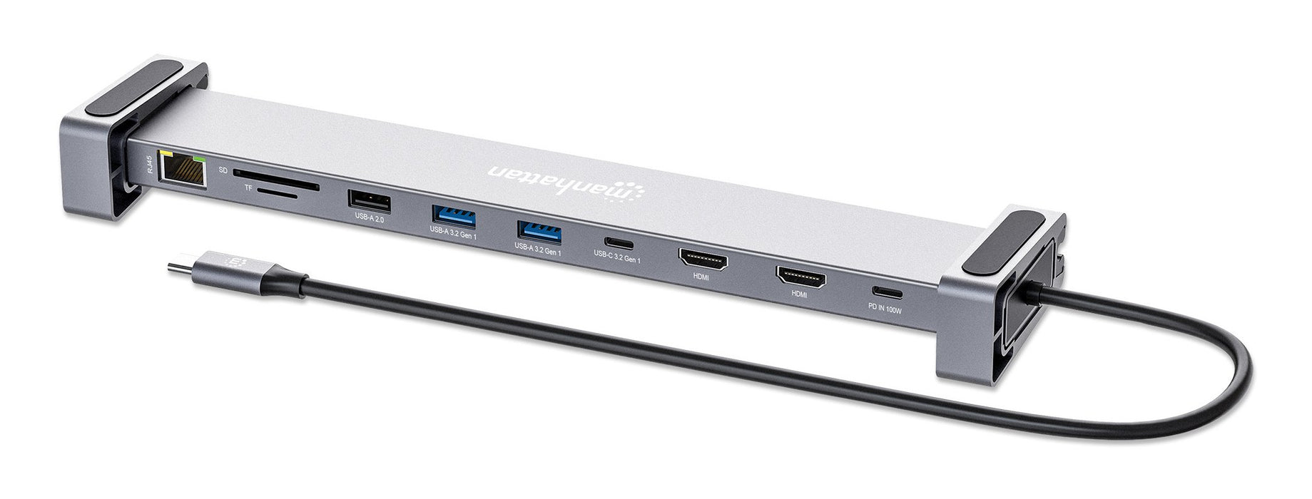 EAN 0766623190398 - Manhattan 190398 base para portátil y replicador de puertos Alámbrico USB 3.2 Gen 1 (3.1 Gen 1) Type-C Gr imagen 1