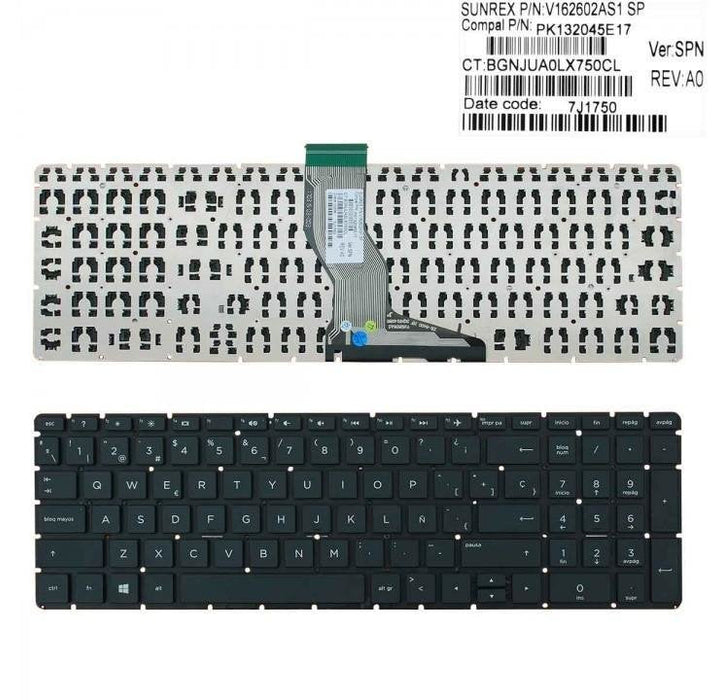 Teclado Para Portátil Hp 15-Bs 15-Bw021ns 15-Bw021nv 9z.Ne1bw.101 (Intro Pequeño)