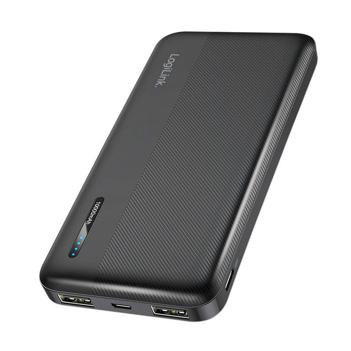 Power Bank Logilink Mobile , Lipo, 10.000 Mah, Usb-C In Out, Negro