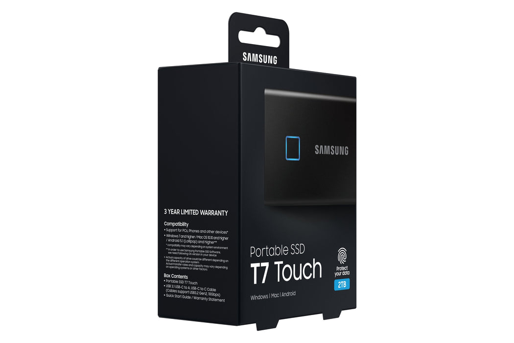 Disco Externo Ssd Samsung 2 Tb T7 Touch Negro