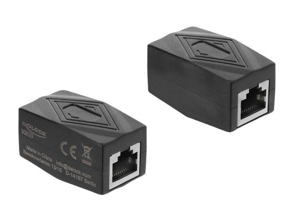 Delock Adapter Empalme Rj50 Conector Hembra A Hembra Apantallado Negro