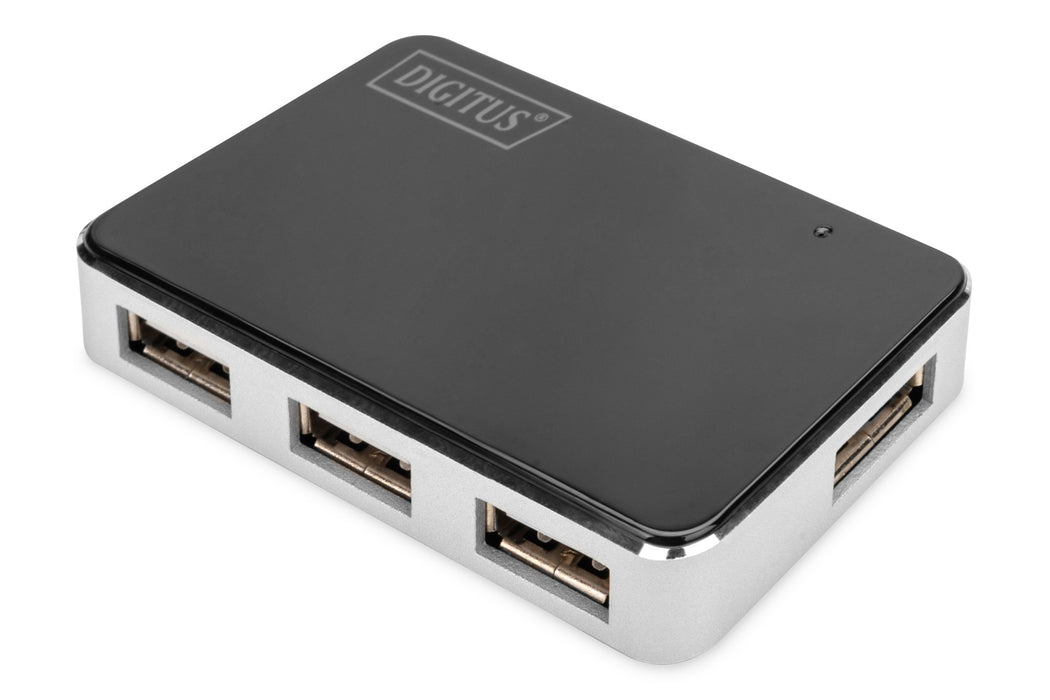 EAN 4016032306535 - Digitus DA-70220 hub de interfaz USB 2.0 Mini-B 480 Mbit/s Negro, Plata imagen 1