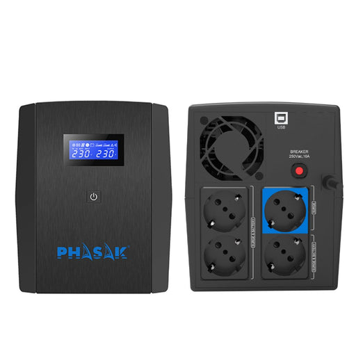 EAN 5605922008711 - Phasak Sirius sistema de alimentación ininterrumpida (UPS) Línea interactiva 2,26 kVA 1320 W 4 salidas AC imagen 2