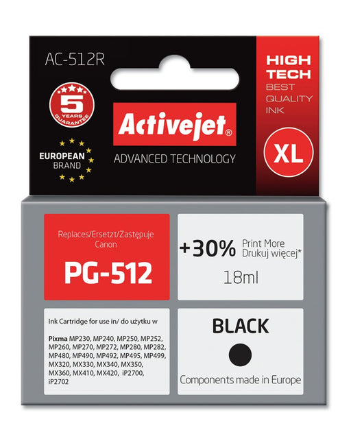 EAN 5901452157937 - Activejet AC-512R cartucho de tinta 1 pieza(s) Compatible Alto rendimiento (XL) Negro imagen 2