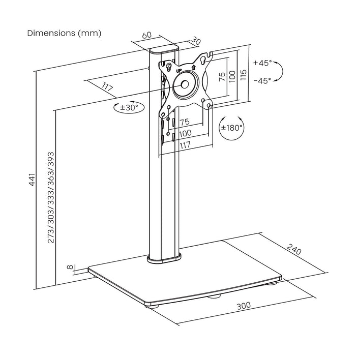 EAN 8435739904930 - AISENS DT34TSR-457 soporte para monitor 86,4 cm (34") Escritorio imagen 7