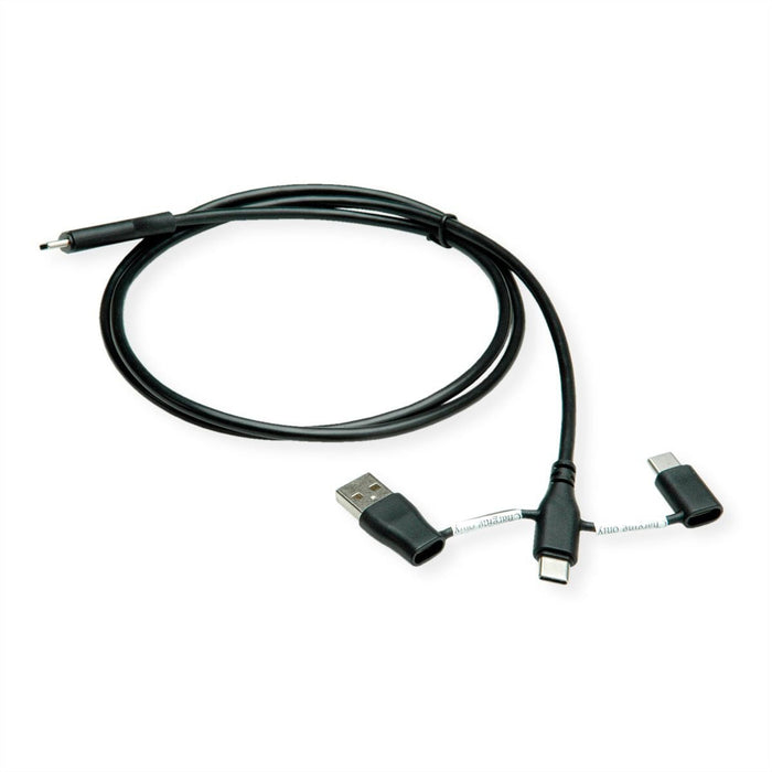 Roline Usb 2.0 Cable Typ C St St Mit Datenblockier-Adaptern Typ A+C 1m