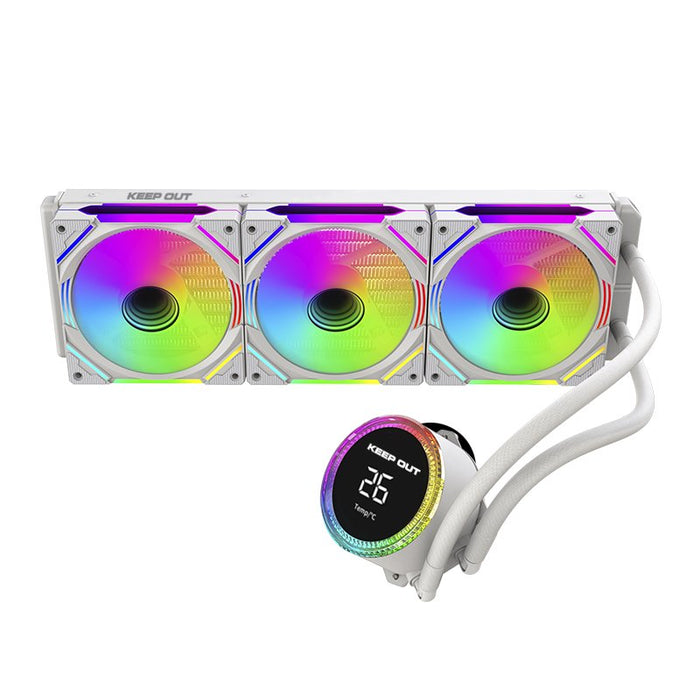 EAN 8435099534099 - KeepOut XWC-360 PRO Procesador Kit de refrigeración líquida 12 cm Blanco imagen 3
