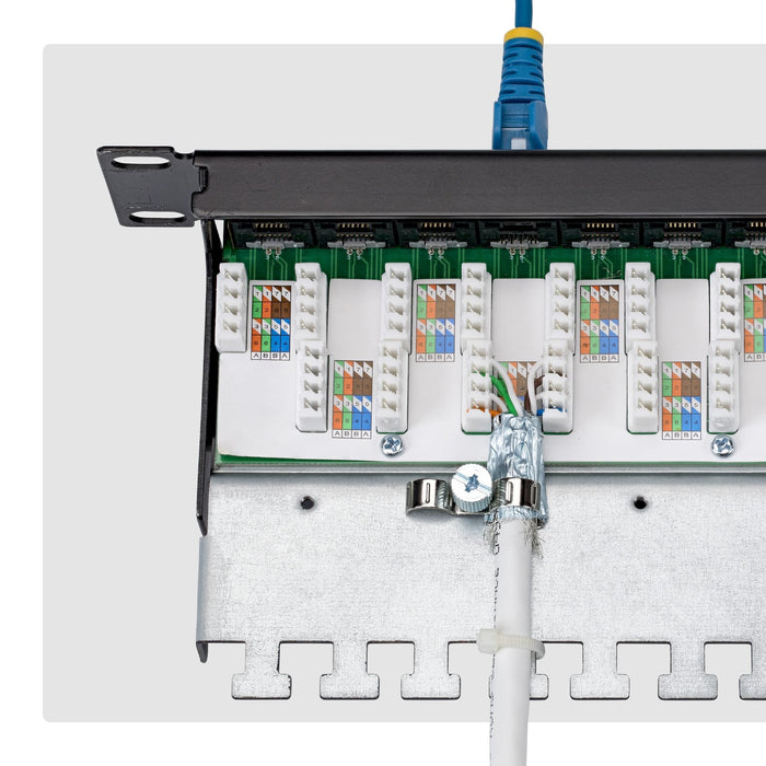 Startech.Com Startech - Patch Panel - 110 Abdrückgerät - Rack Montable - Cat 6a - Stp - Rj-45 X 24 - Plateado - 1u - 48.3 Cm (19")