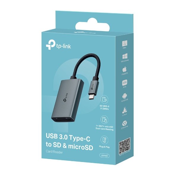 EAN 1210002600132 - TP-Link UA440C lector de tarjeta USB 3.2 Gen 1 (3.1 Gen 1) Type-C Gris imagen 4