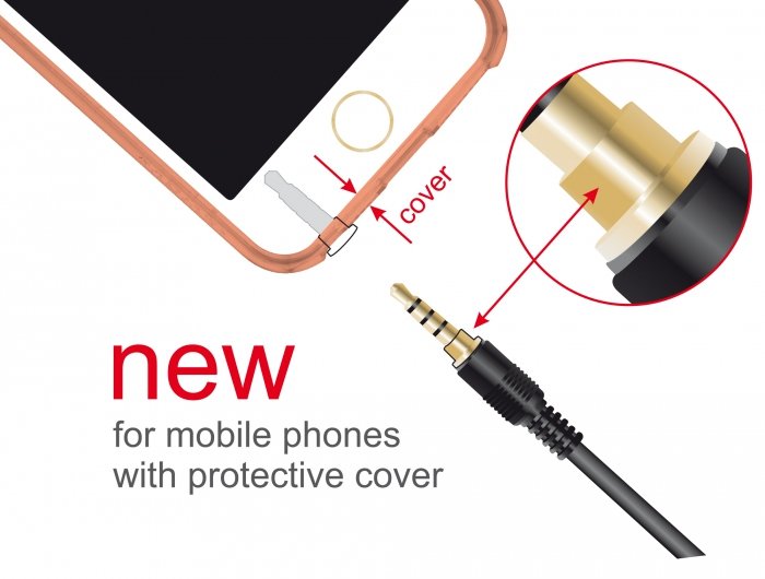 Delock Klinkencable 3,5 Mm 4 Pin Stecker Zu Stecker 3 M Schwarz