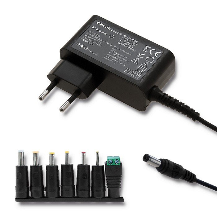 EAN 5901878517360 - Qoltec 51736 adaptador e inversor de corriente Interior 30 W Negro imagen 1