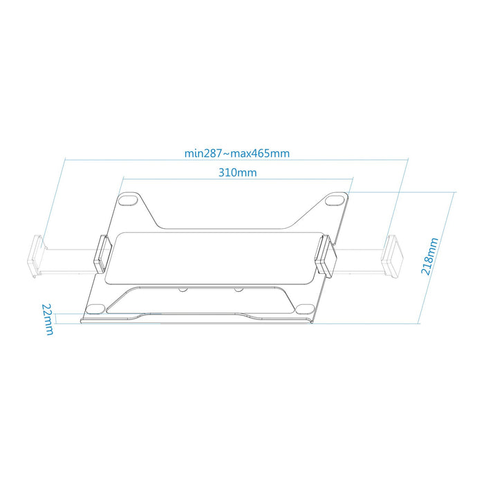 EAN 8433281012240 - TooQ TQLH1117-B soporte para ordenador portátil Soporte articulado con bandeja para ordenador portátil Ne imagen 5