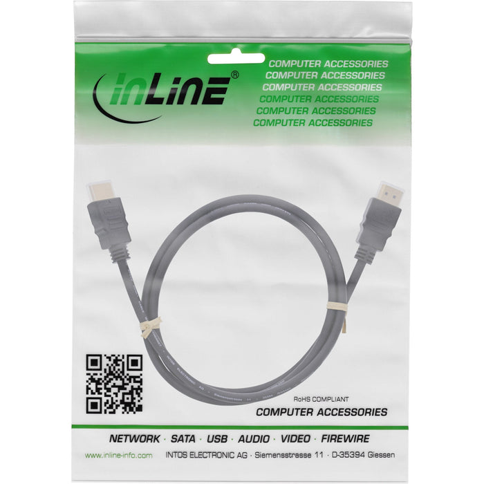Inline® Hdmi Cable, Hdmi High Speed With Ethernet, Macho / Male, Negro, 3m