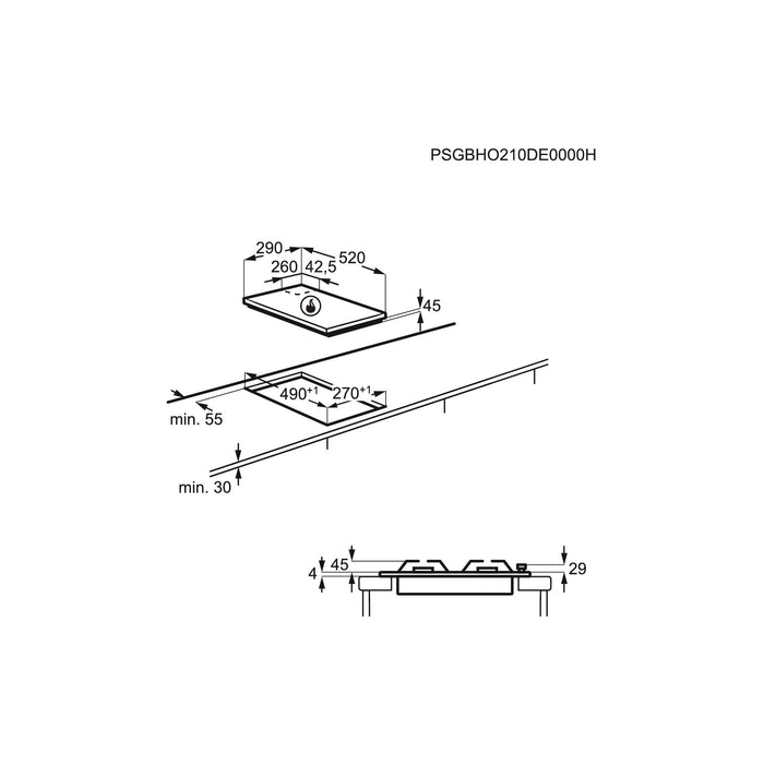 EAN 7332543475971 - Electrolux EGC3322NVK Negro Integrado 29 cm Encimera de gas 2 zona(s) imagen 13